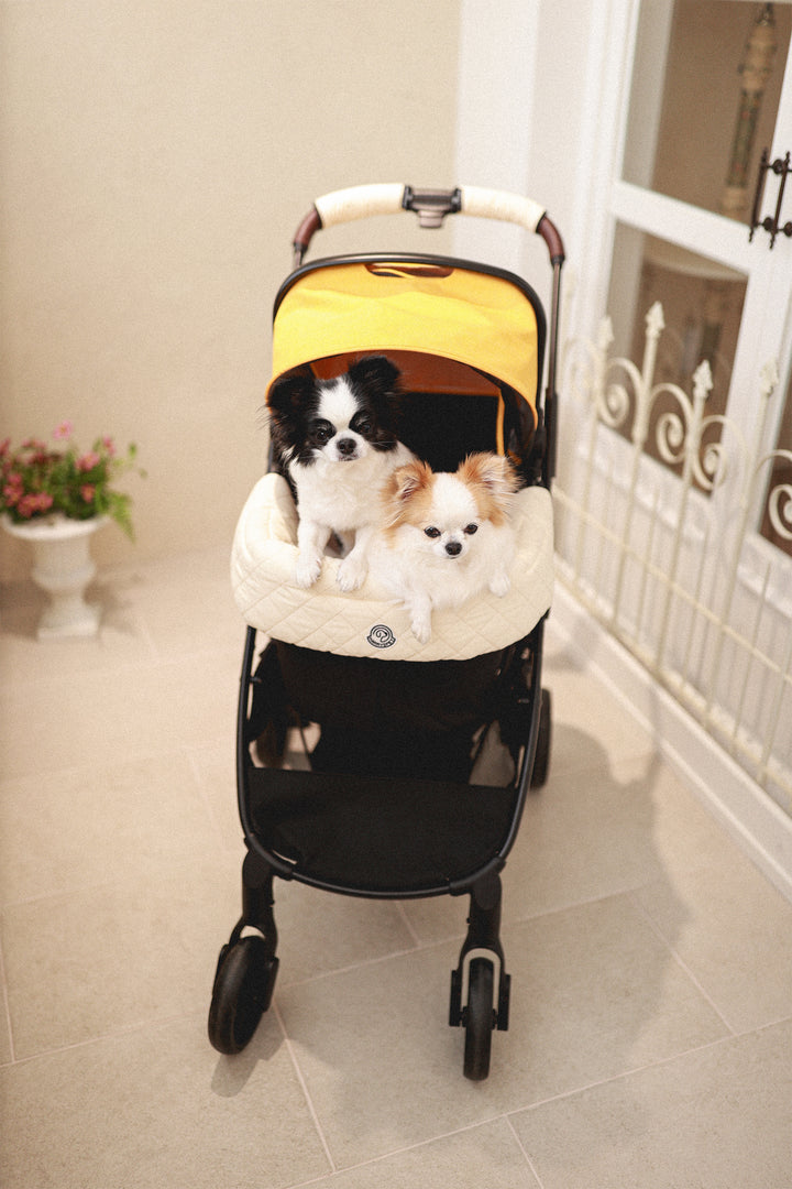 Pet Stroller, ECO - Yellow + Scribble Edition