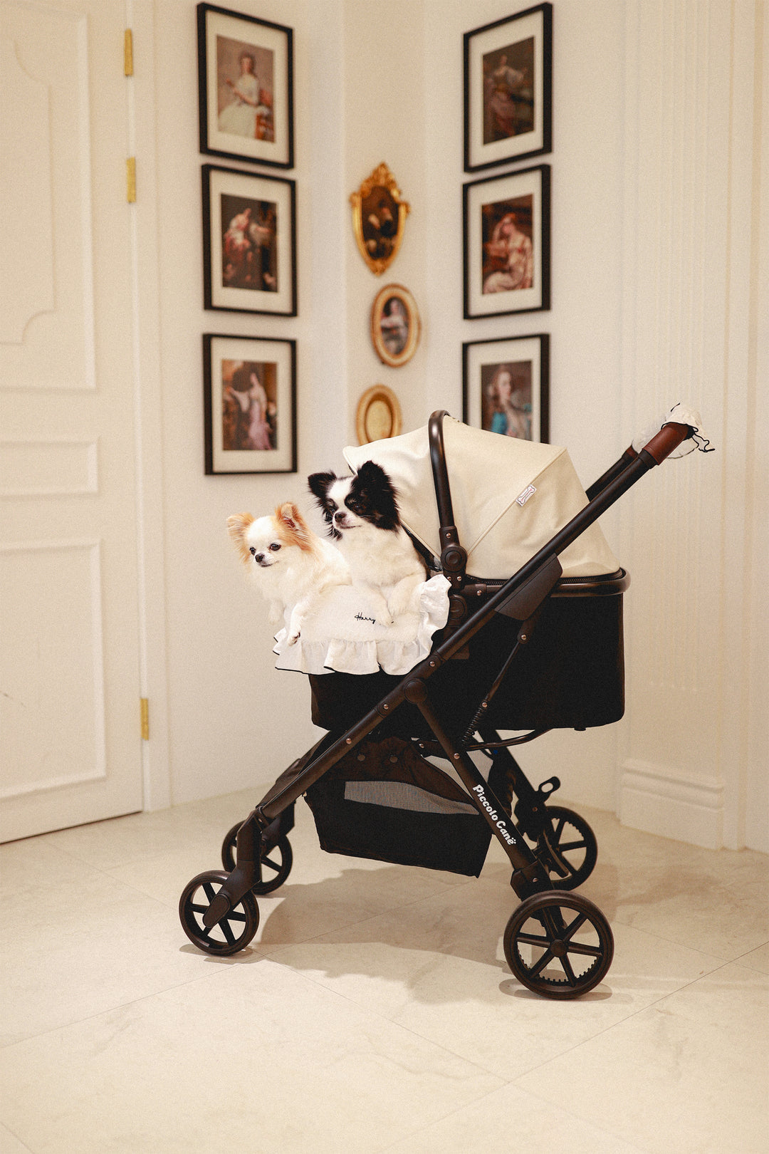 Pet Stroller, ECO - Grey + Margaret the Lace Edition