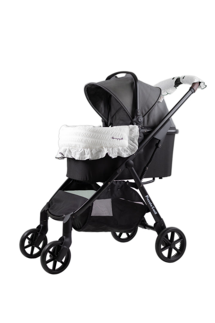 Pet Stroller, ECO - Grey + Margaret the Lace Edition