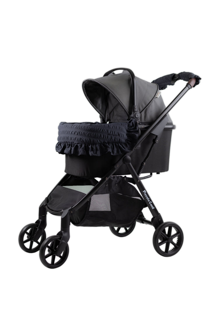 Pet Stroller, ECO - Grey + Margaret the Lace Edition