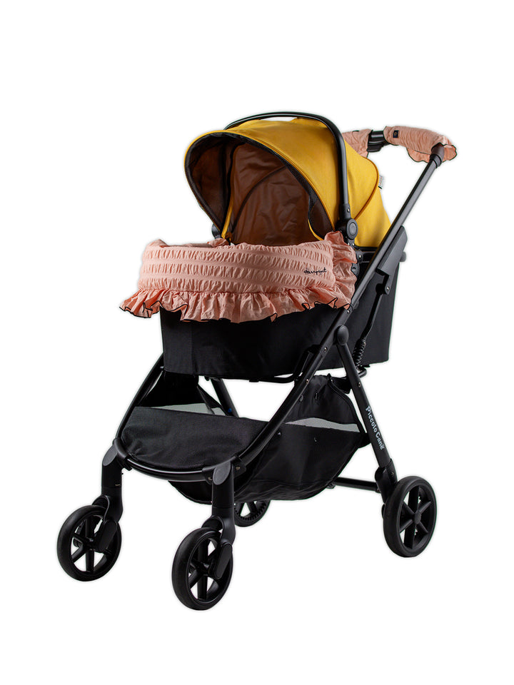 Pet Stroller, ECO - Yellow + Margaret the Lace Edition