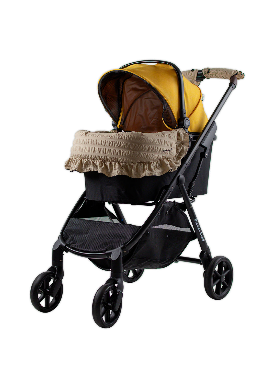 Pet Stroller, ECO - Yellow + Margaret the Lace Edition