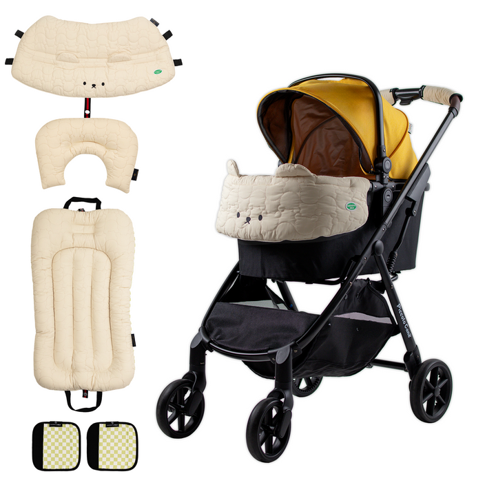 Pet Stroller, ECO - Yellow + BerryMore Edition