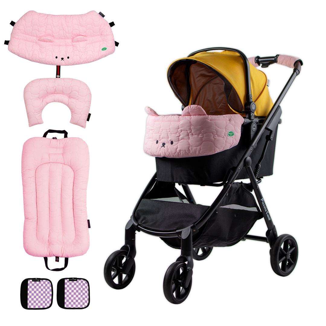 Pet Stroller, ECO - Yellow + BerryMore Edition