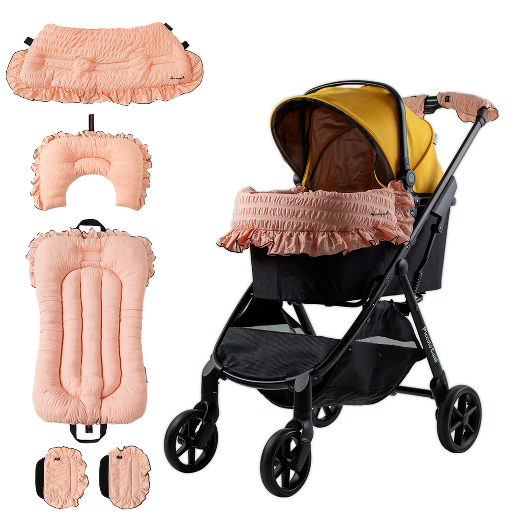 Pet Stroller, ECO - Yellow + Margaret the Lace Edition