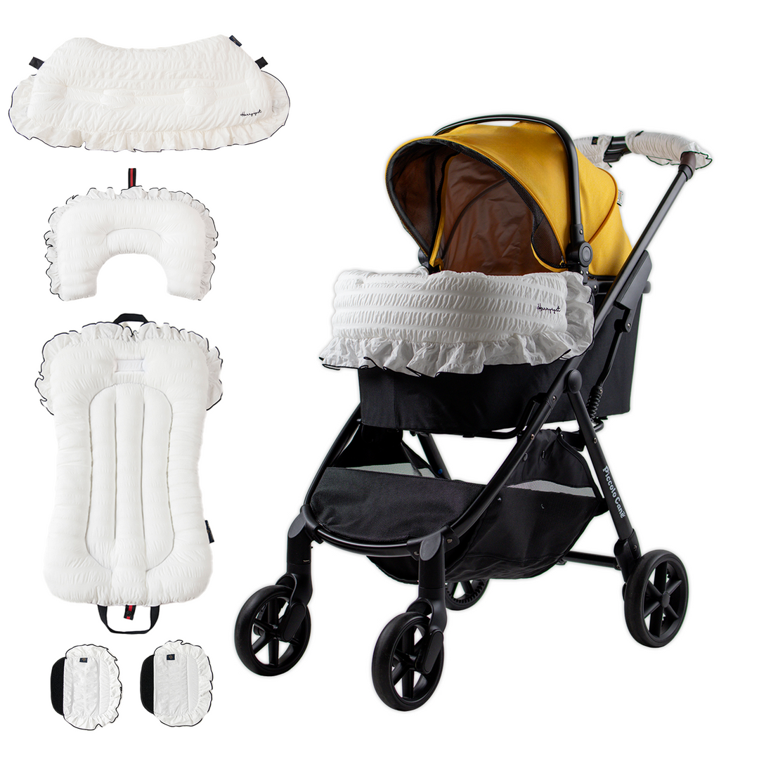 Pet Stroller, ECO - Yellow + Margaret the Lace Edition