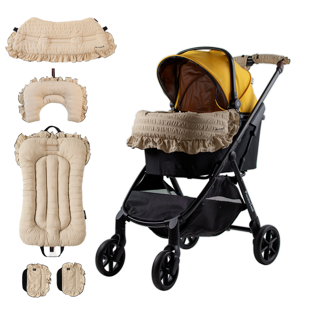 Pet Stroller, ECO - Yellow + Margaret the Lace Edition