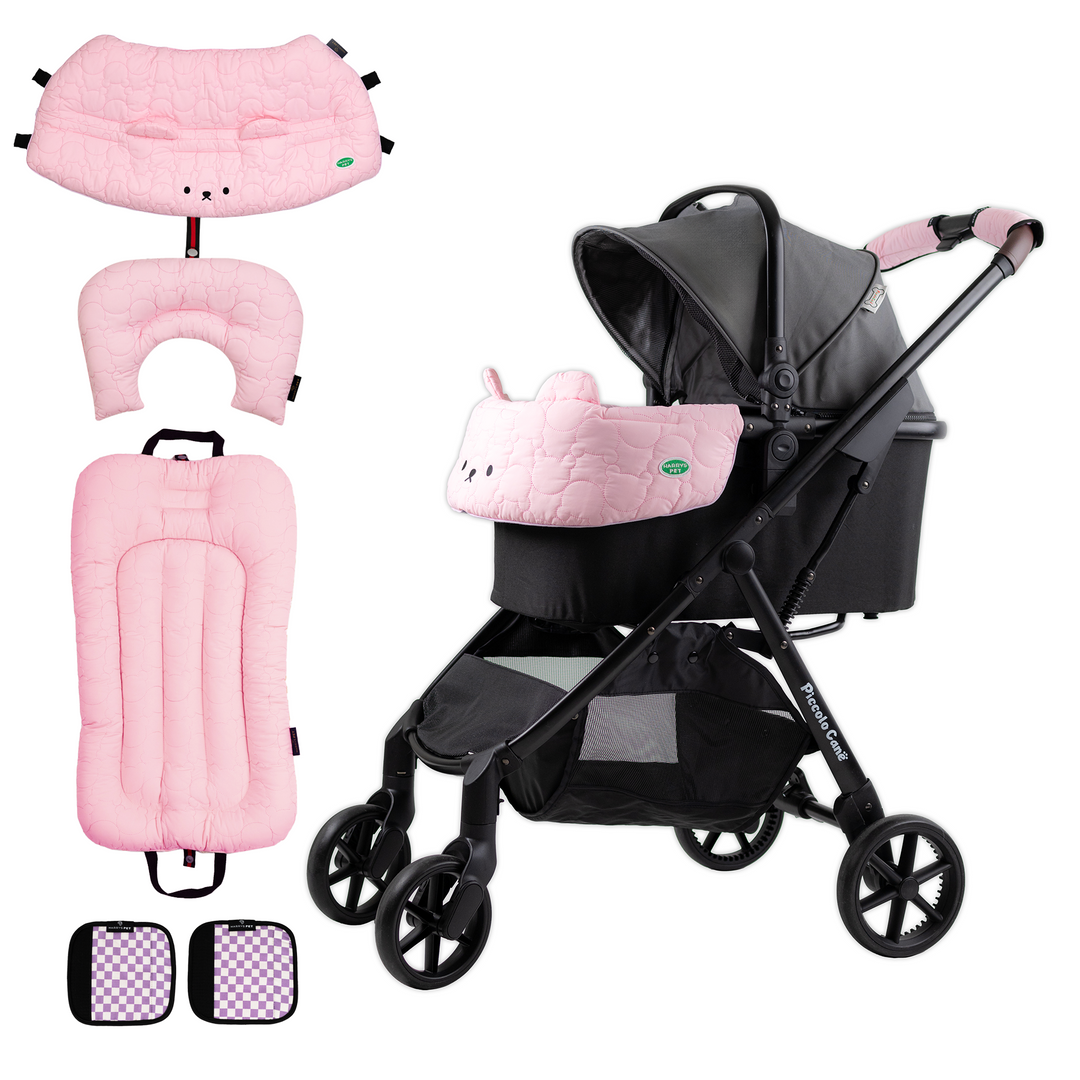 Pet Stroller, ECO - Grey + BerryMore Edition