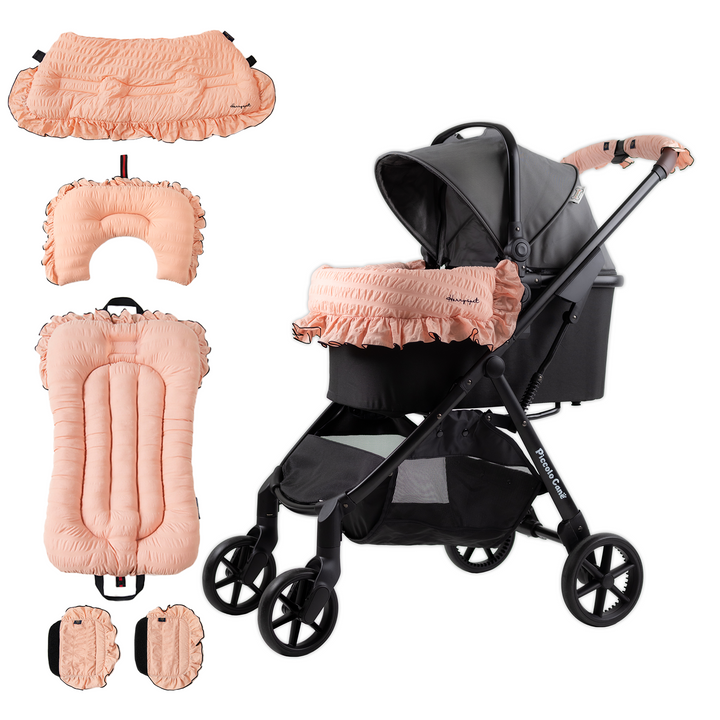 Pet Stroller, ECO - Grey + Margaret the Lace Edition