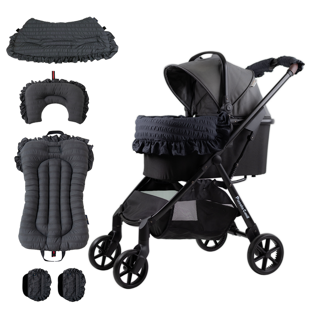 Pet Stroller, ECO - Grey + Margaret the Lace Edition