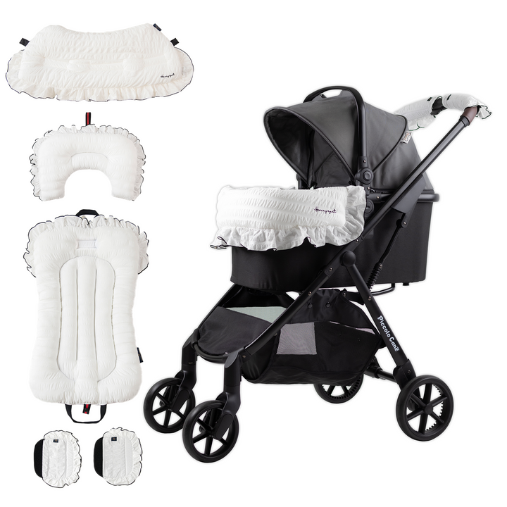 Pet Stroller, ECO - Grey + Margaret the Lace Edition