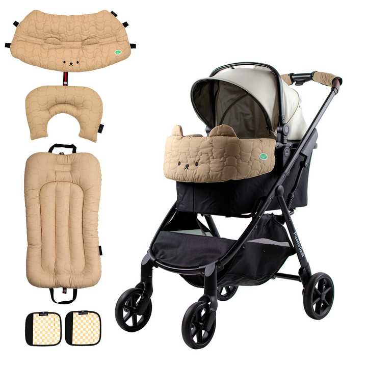 Pet Stroller, ECO - Ivory + BerryMore Edition