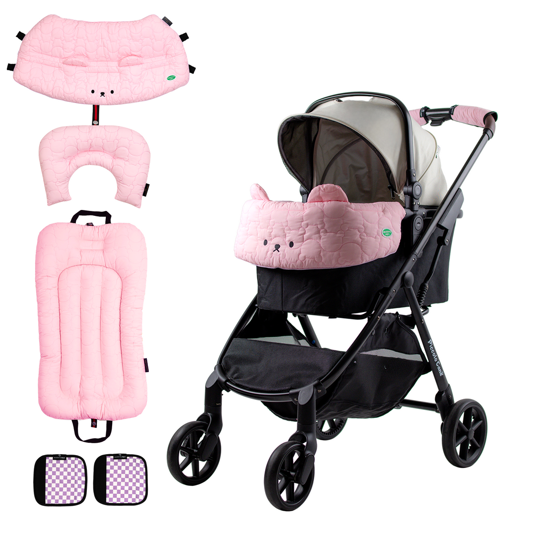 Pet Stroller, ECO - Ivory + BerryMore Edition